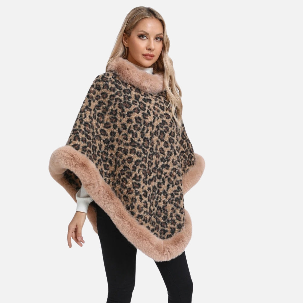Poncho Leopard Femme