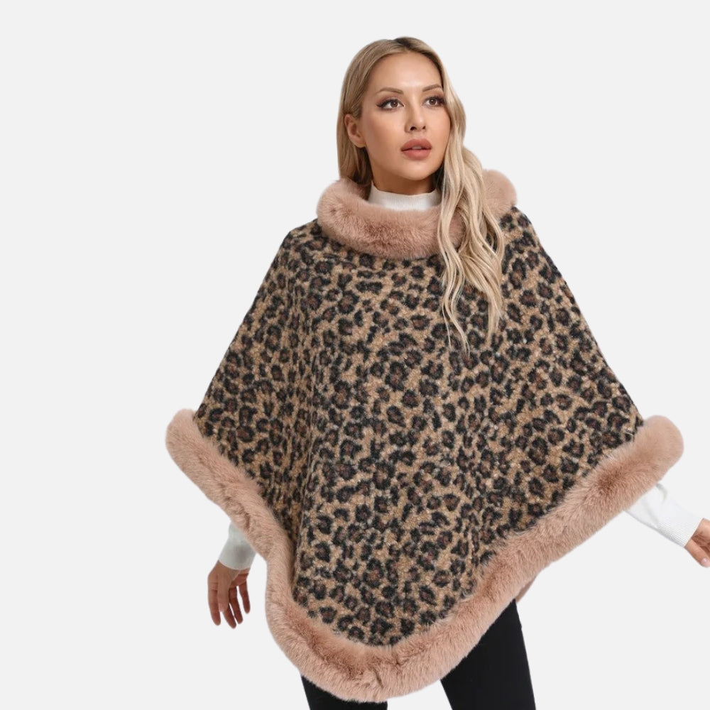 Poncho Leopard Femme