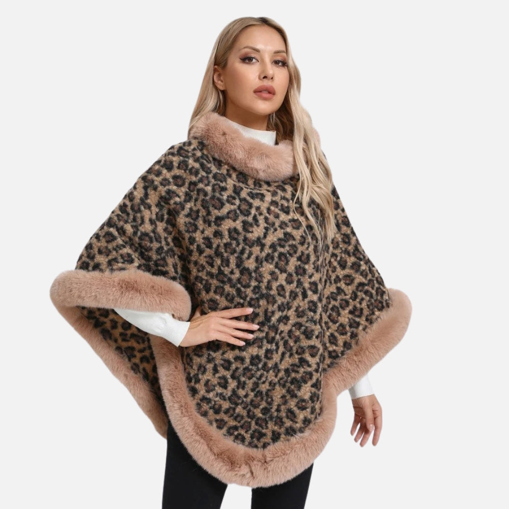 Poncho Leopard Femme