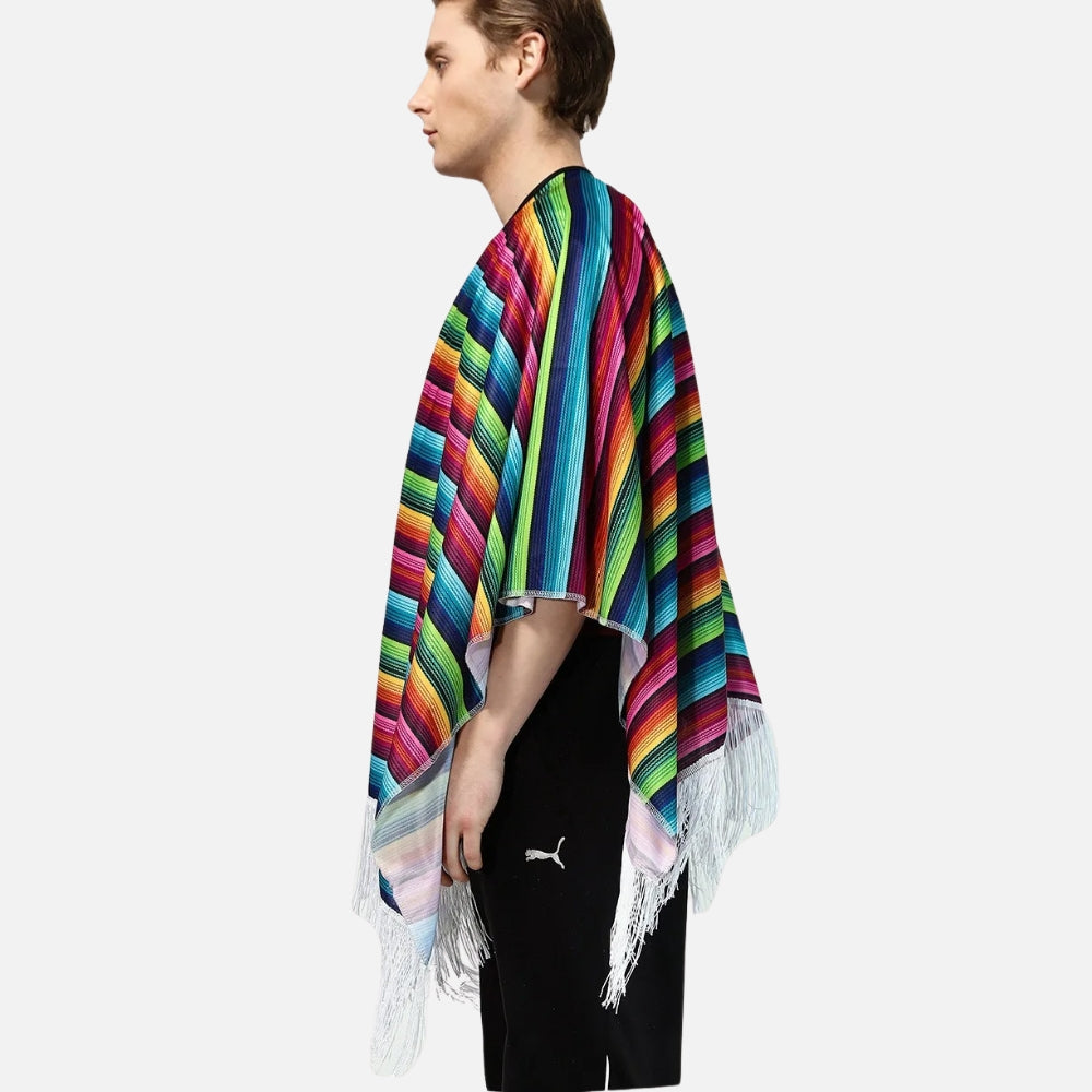Poncho Mexicain à Franges