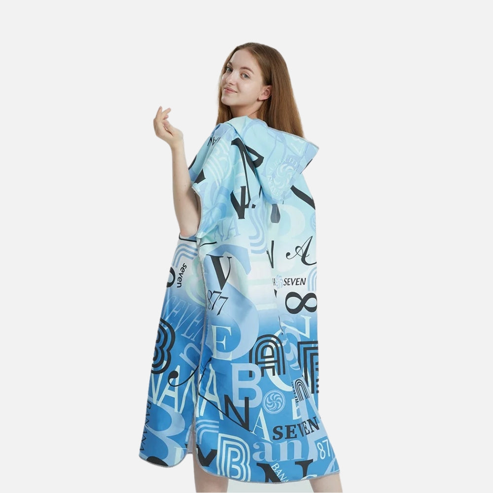Poncho De Bain Bleu