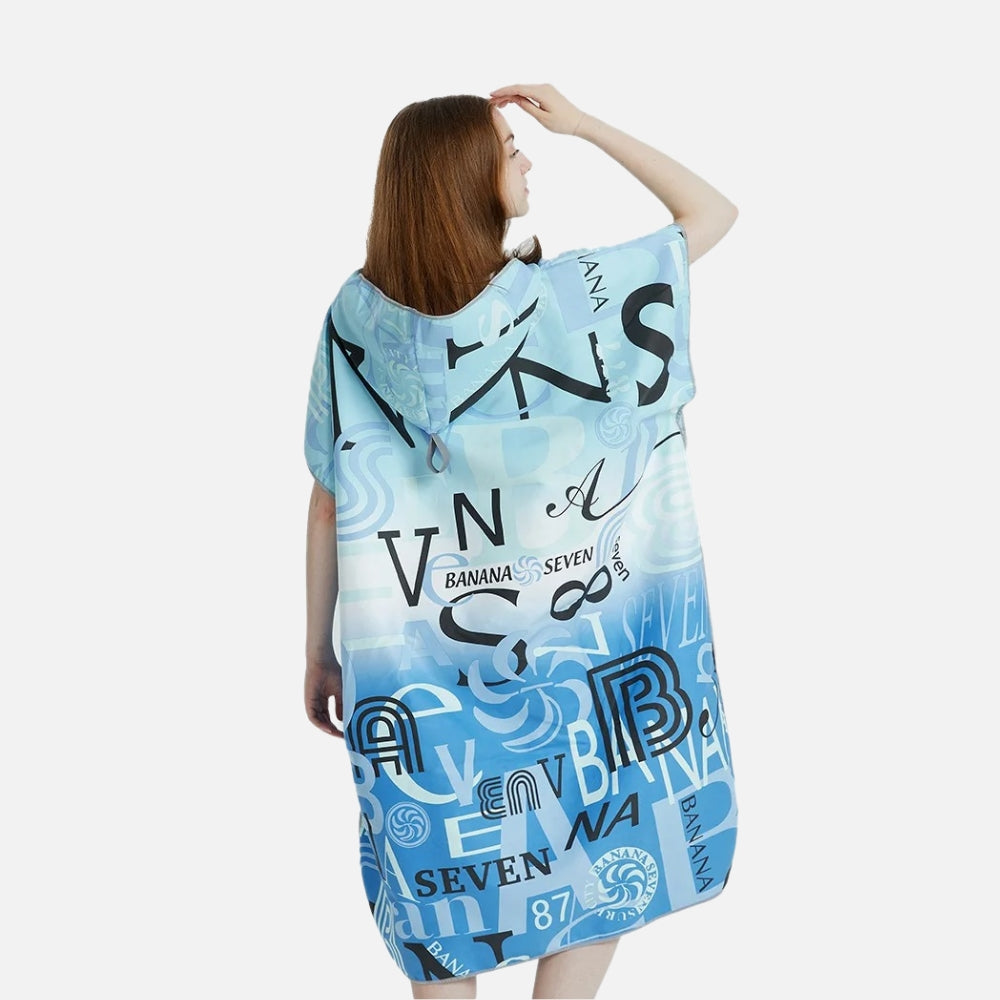 Poncho De Bain Bleu