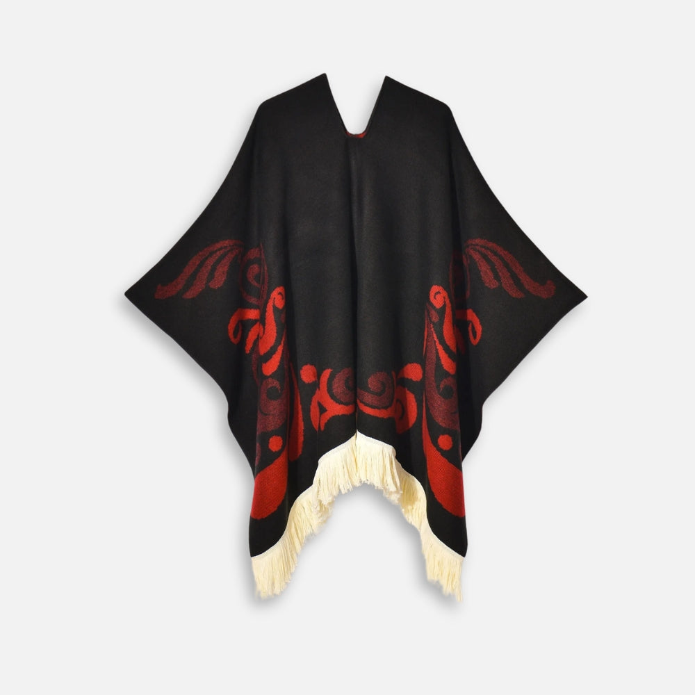 Poncho Péruvien Motifs Ailes