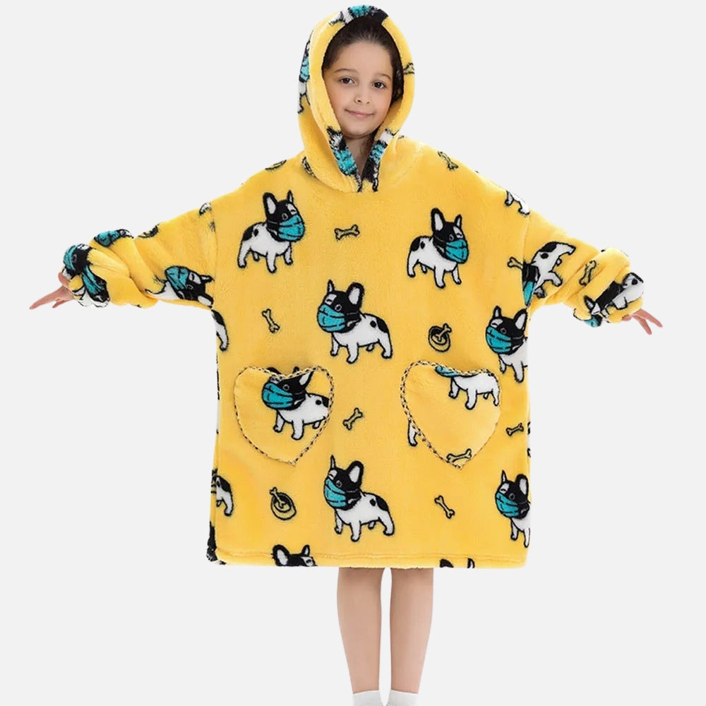 Poncho Plaid Bouledogue