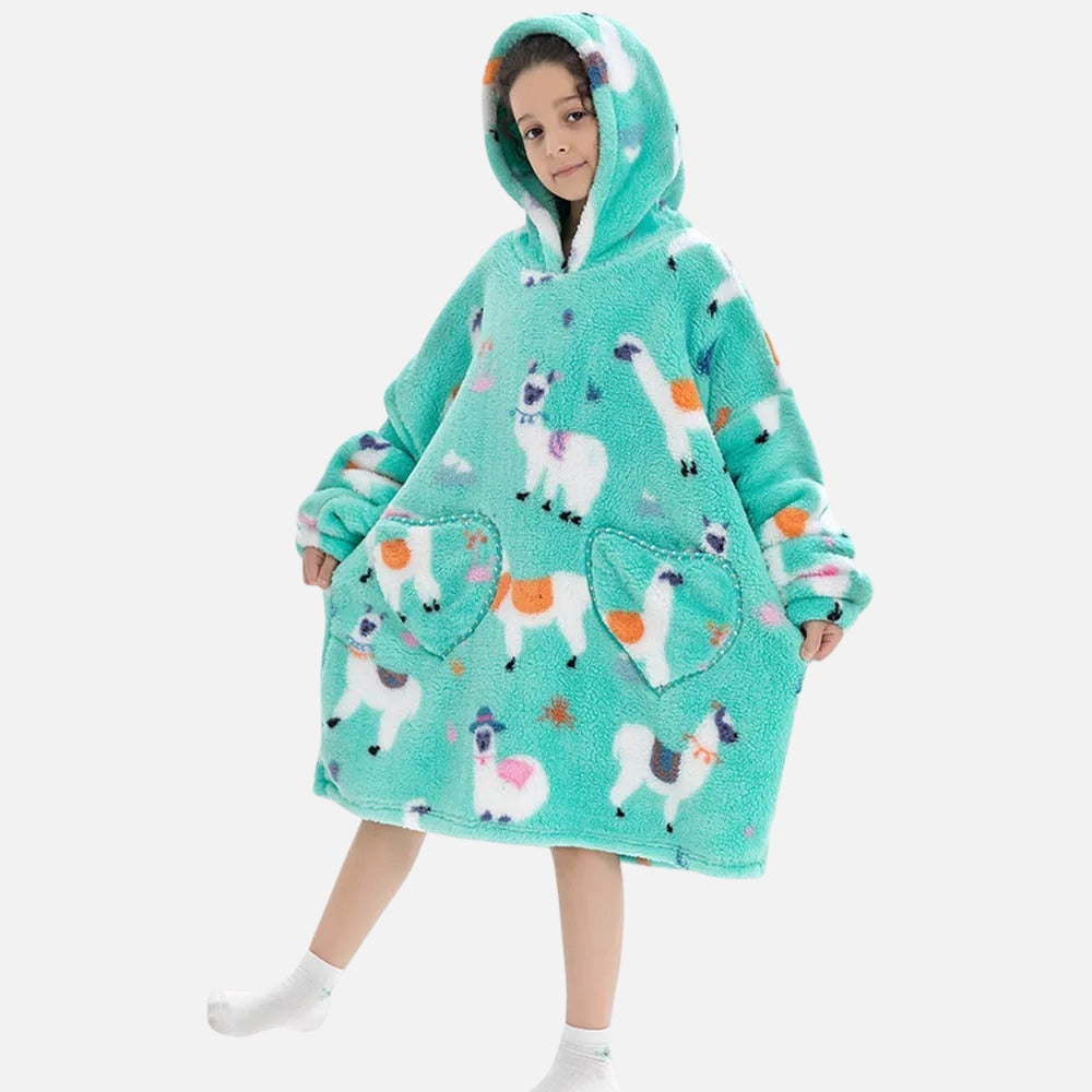 Poncho Plaid Lama