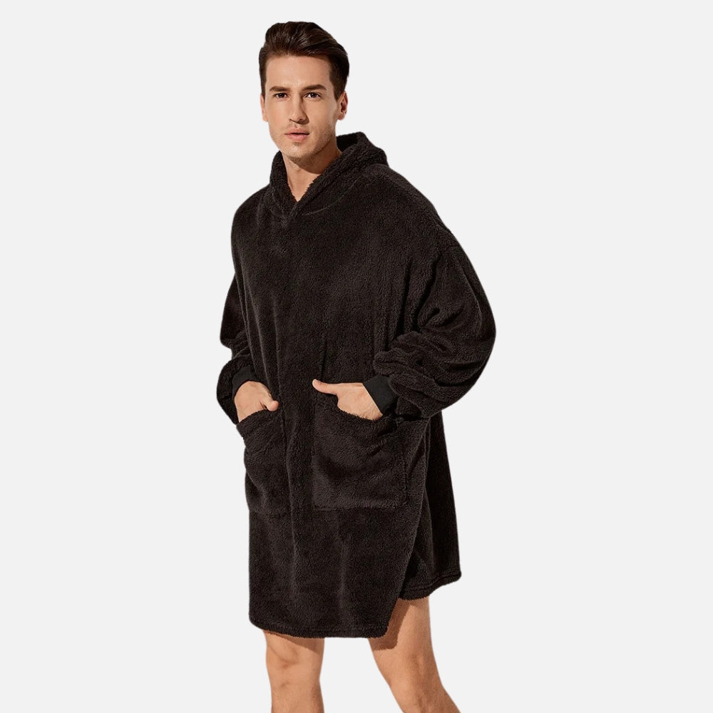 Poncho Plaid Polaire Homme