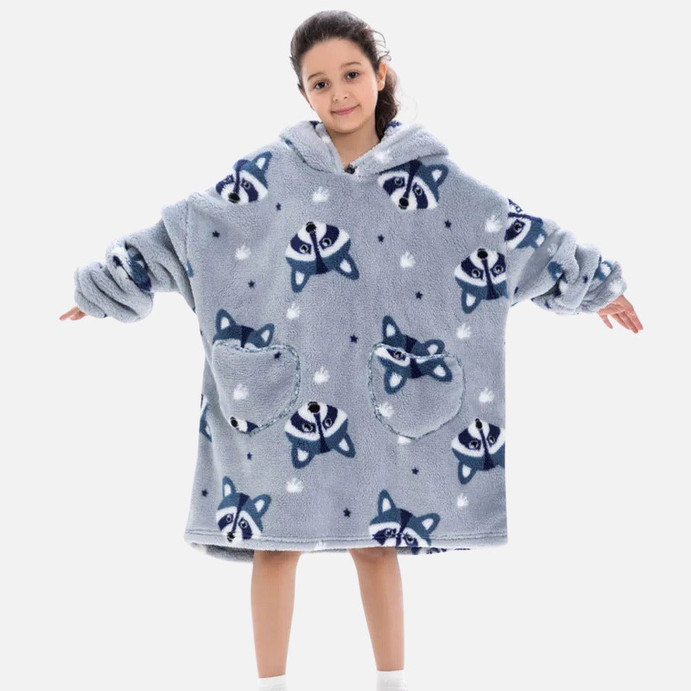 Poncho Plaid Raton Laveur