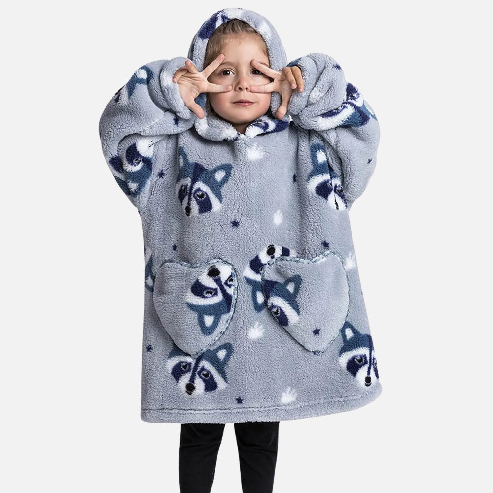 Poncho Plaid Raton Laveur