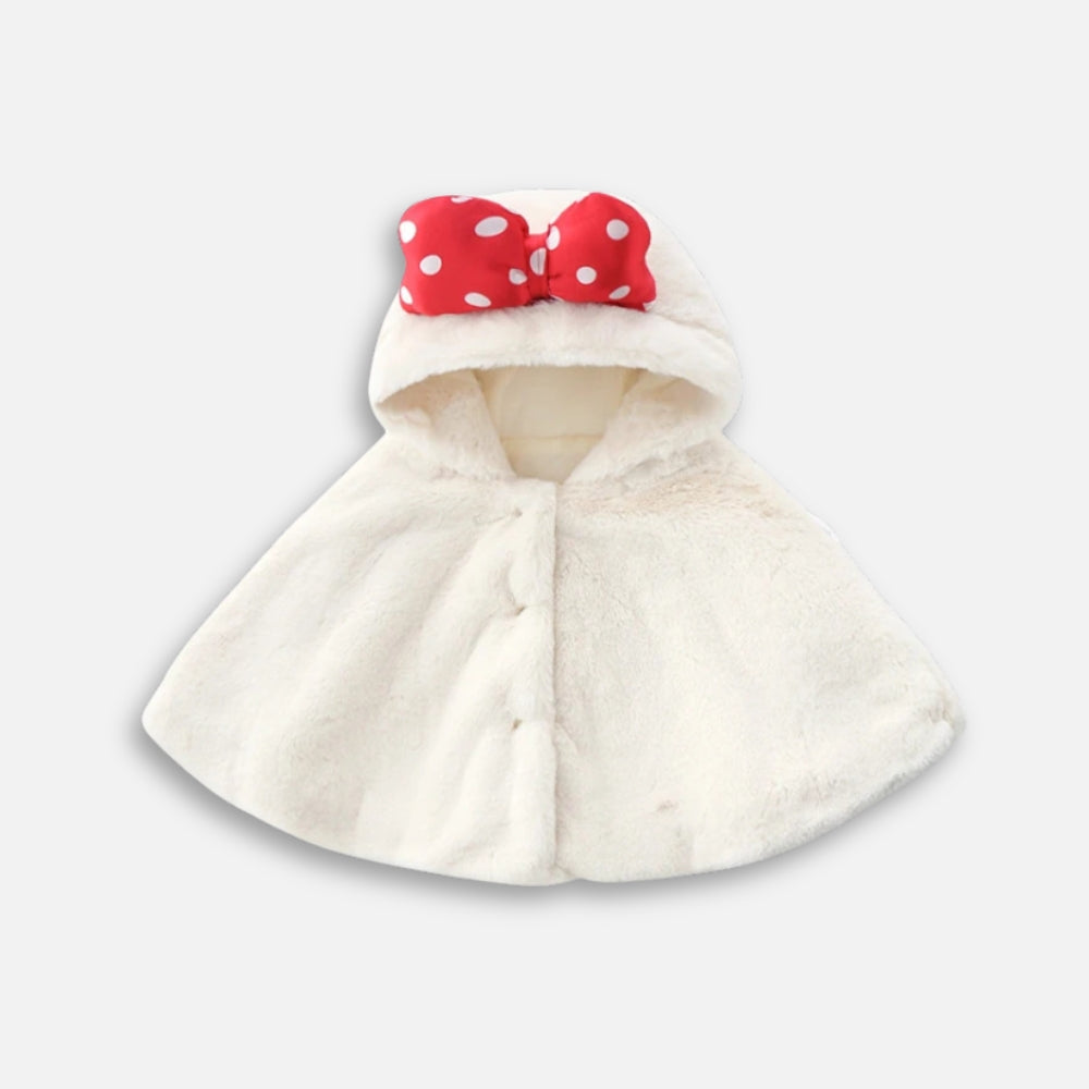 Poncho Polaire Bébé Noeud Papillon