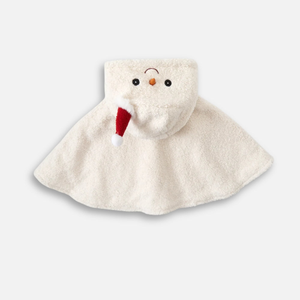Poncho Polaire Bonhomme de Neige