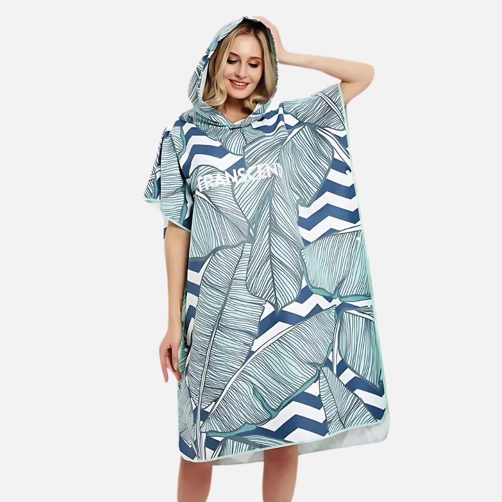 Poncho Surf Avec Feuilles