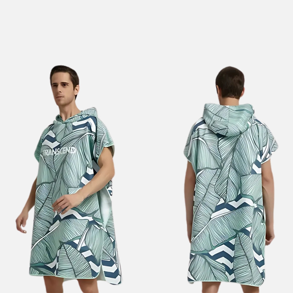 Poncho Surf Avec Feuilles