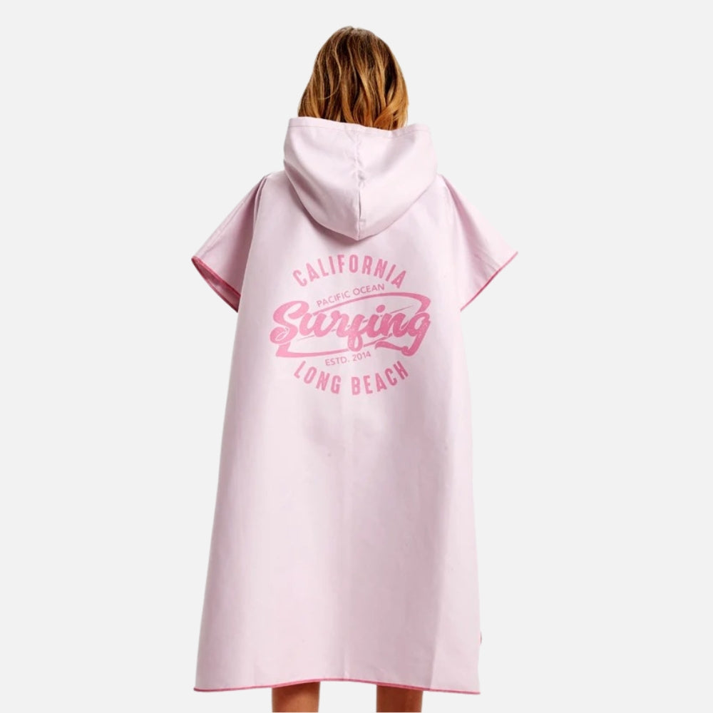Poncho Surf Femme Rose