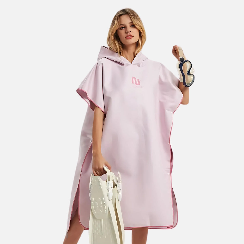 Poncho Surf Femme Rose