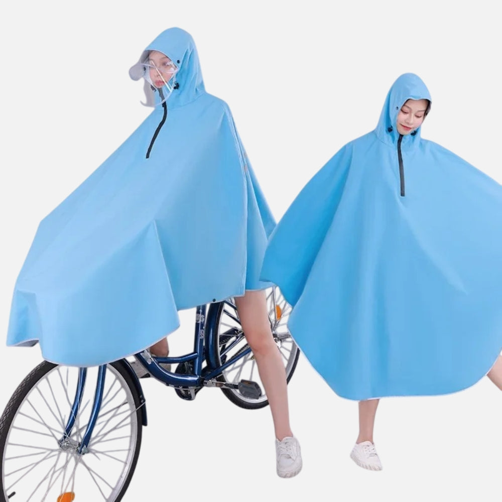Poncho Vélo Pluie Bleu