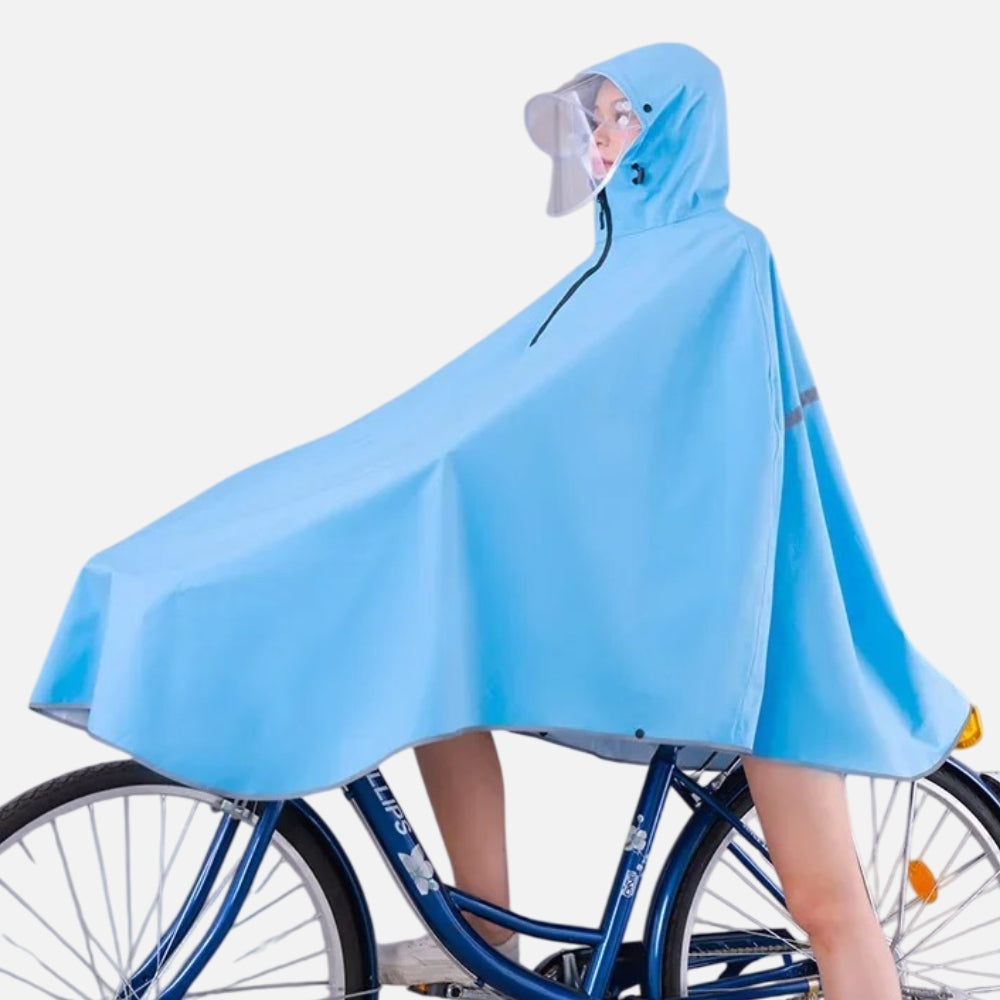 Poncho Vélo Pluie Bleu