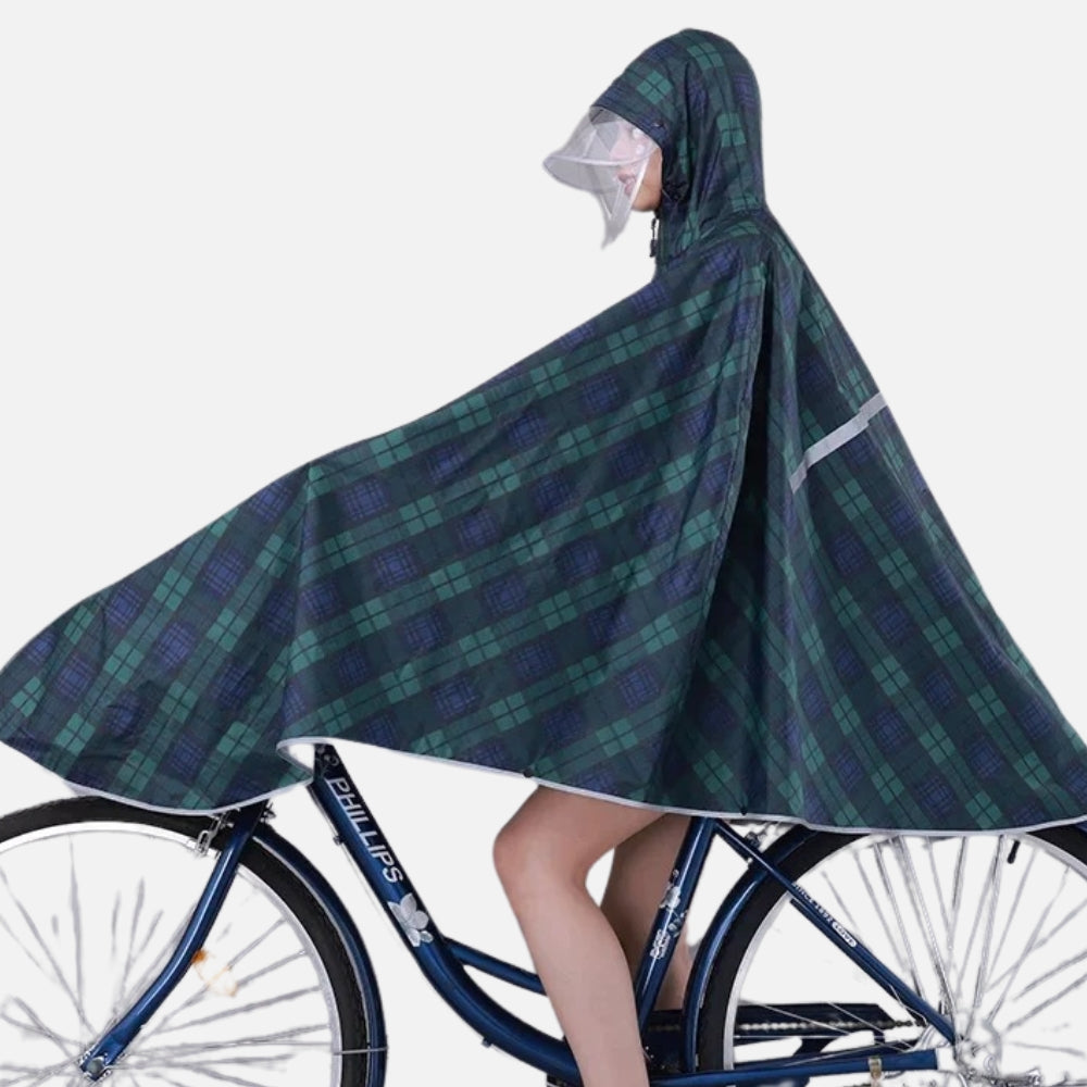 Poncho Vélo Pluie Carreaux