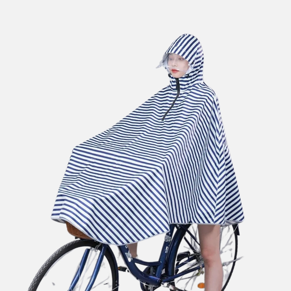 Poncho Vélo Pluie Marinière