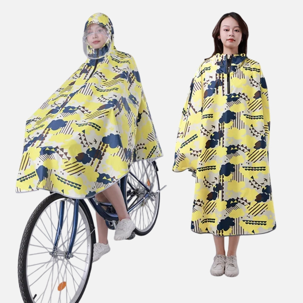 Poncho Vélo Pluie Motifs Nuages