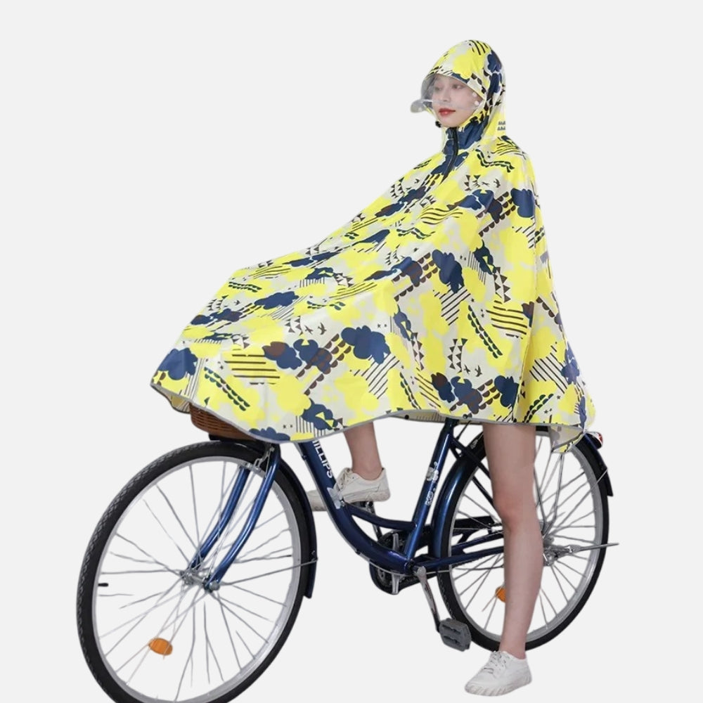 Poncho Vélo Pluie Motifs Nuages