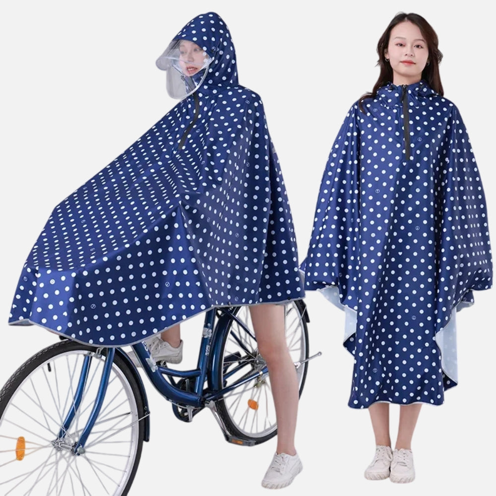 Poncho Vélo Pluie Petit Pois
