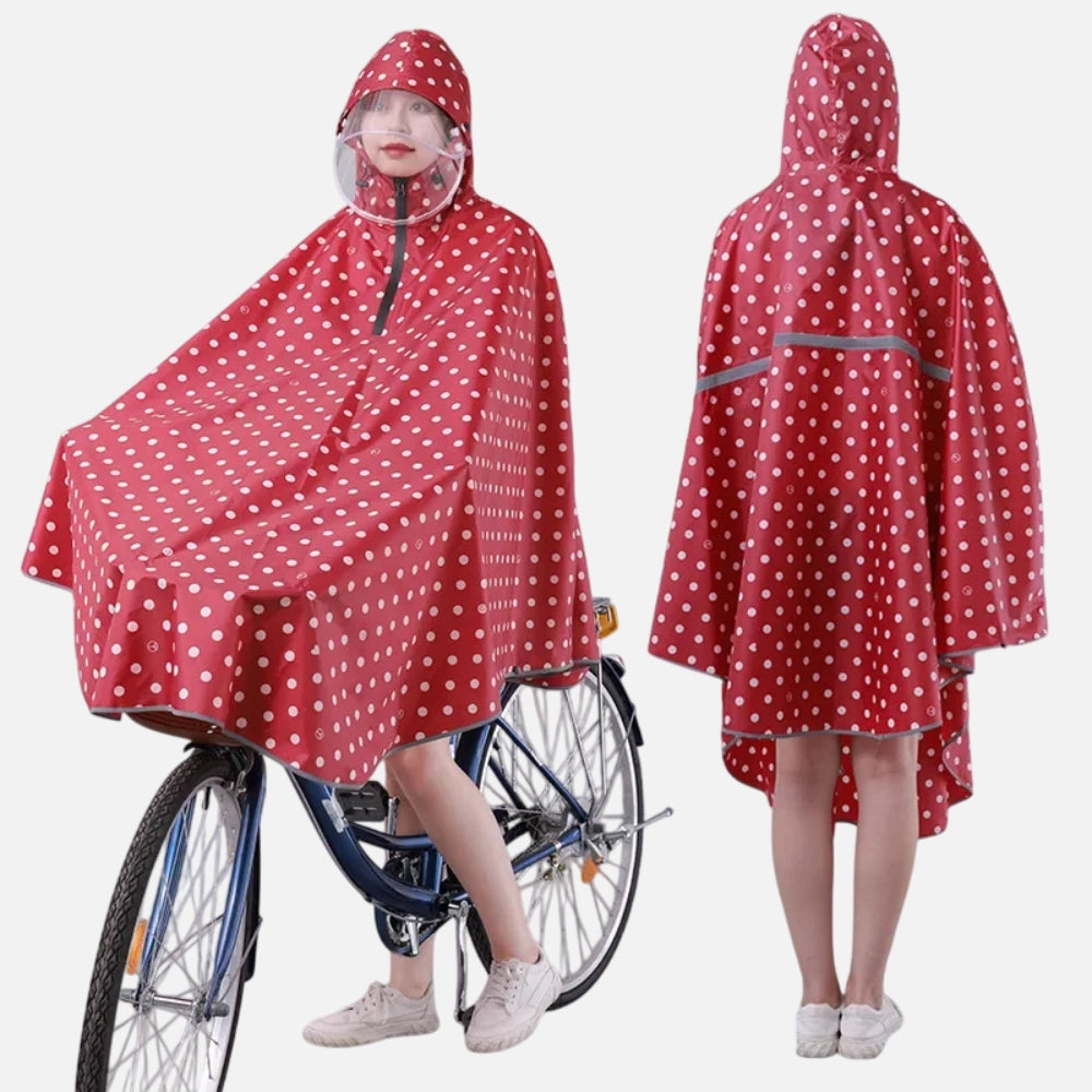 Poncho Vélo Pluie Petit Pois
