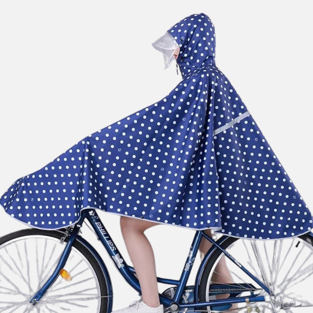 Poncho Vélo Pluie Petit Pois