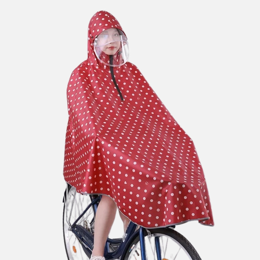 Poncho Vélo Pluie Petit Pois