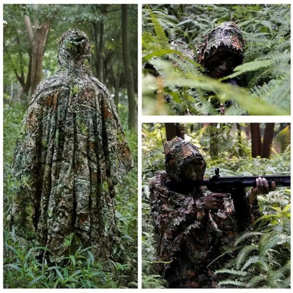 Poncho De Camouflage Feuillu