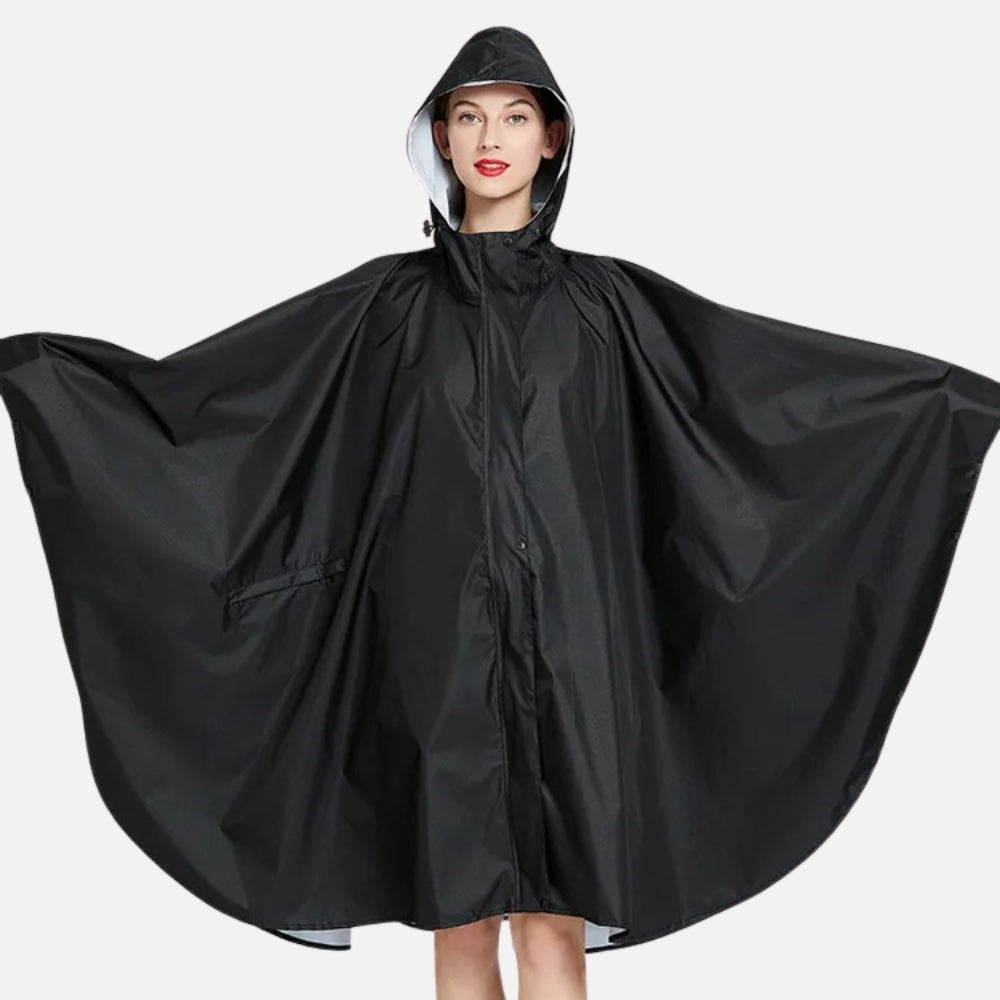 Poncho De Pluie Femme Noir