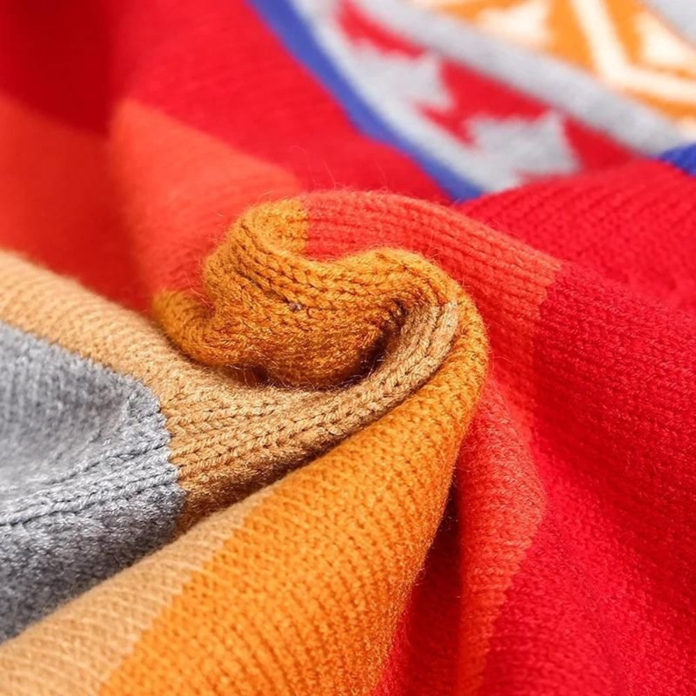 Poncho Péruvien à Franges