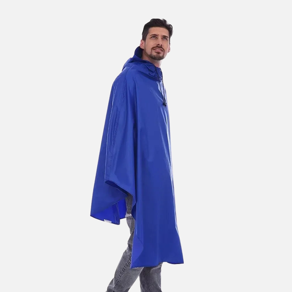 Poncho Vélo Pluie Bleu Homme