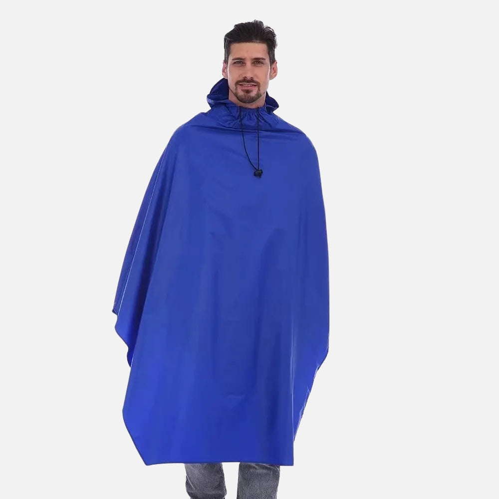 Poncho Vélo Pluie Bleu Homme