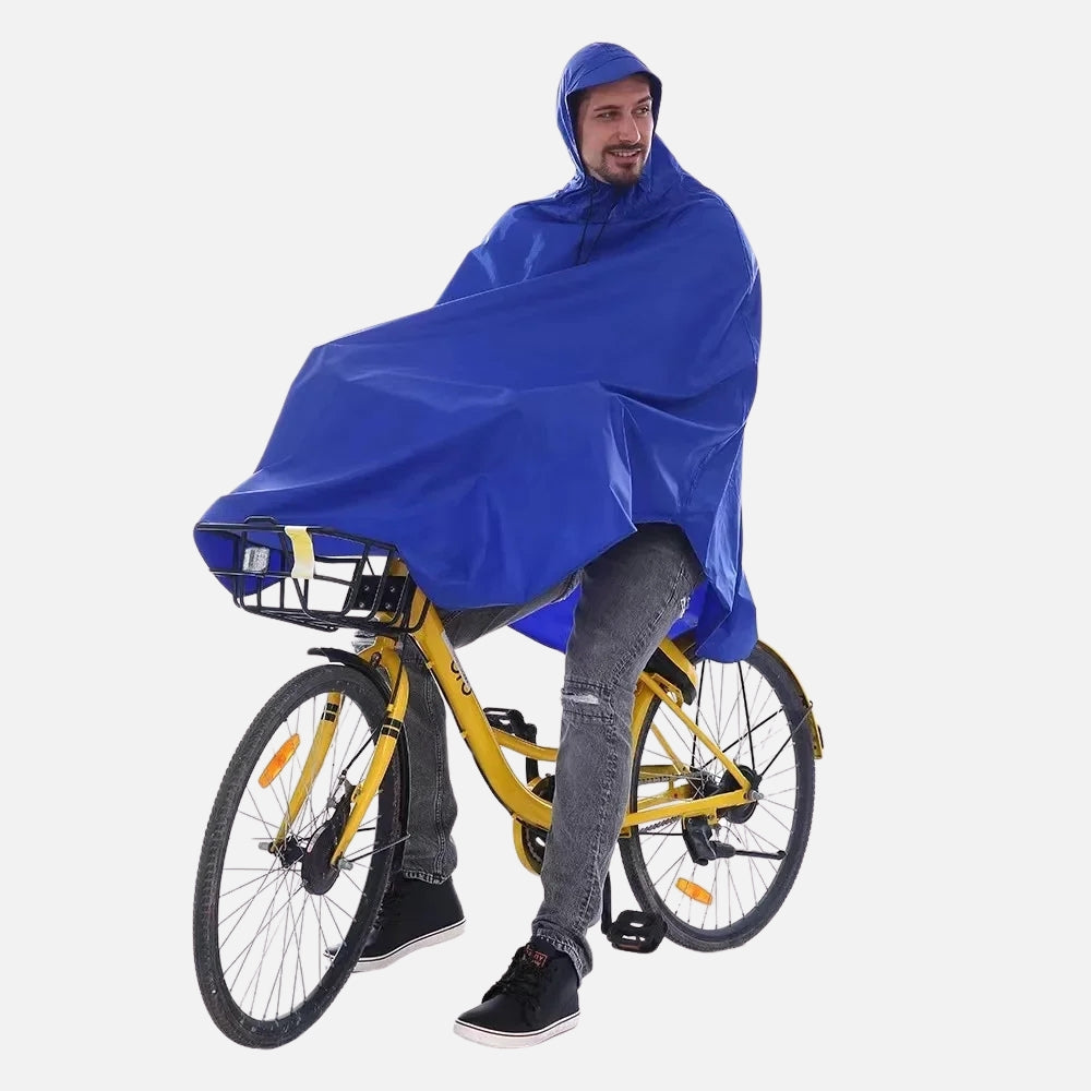 Poncho Vélo Pluie Bleu Homme