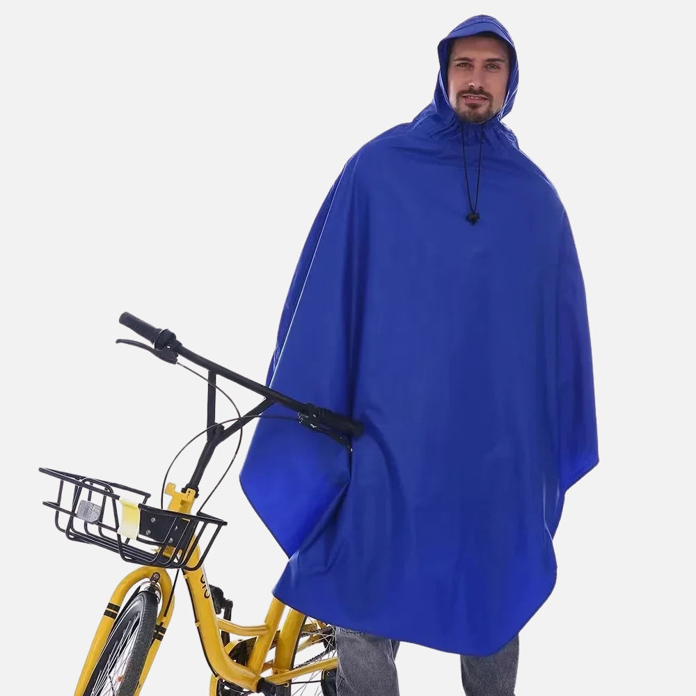 Poncho Vélo Pluie Bleu Homme