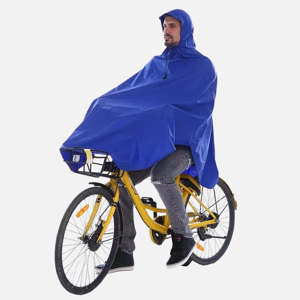 Poncho Vélo Pluie Bleu Homme