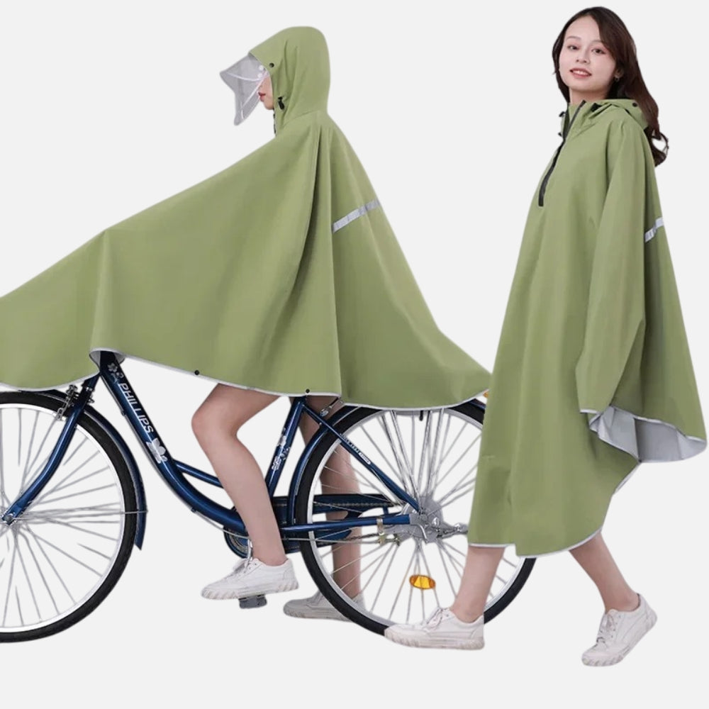 Poncho Vélo Pluie Kaki