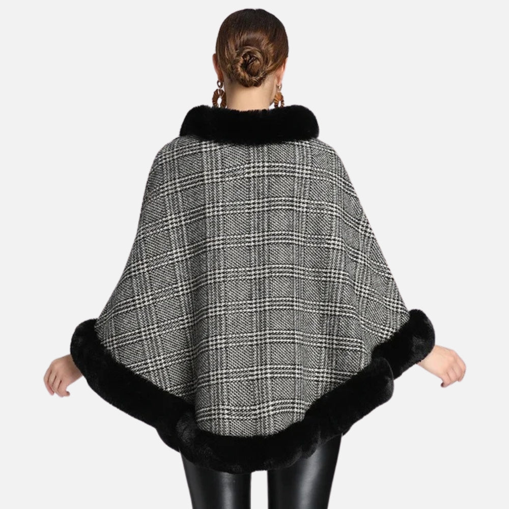Poncho à Carreaux