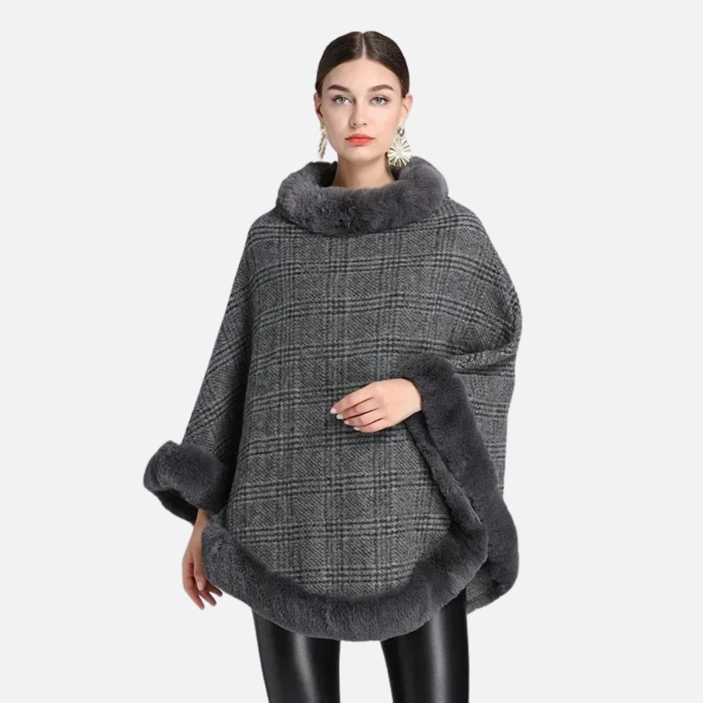 Poncho à Carreaux