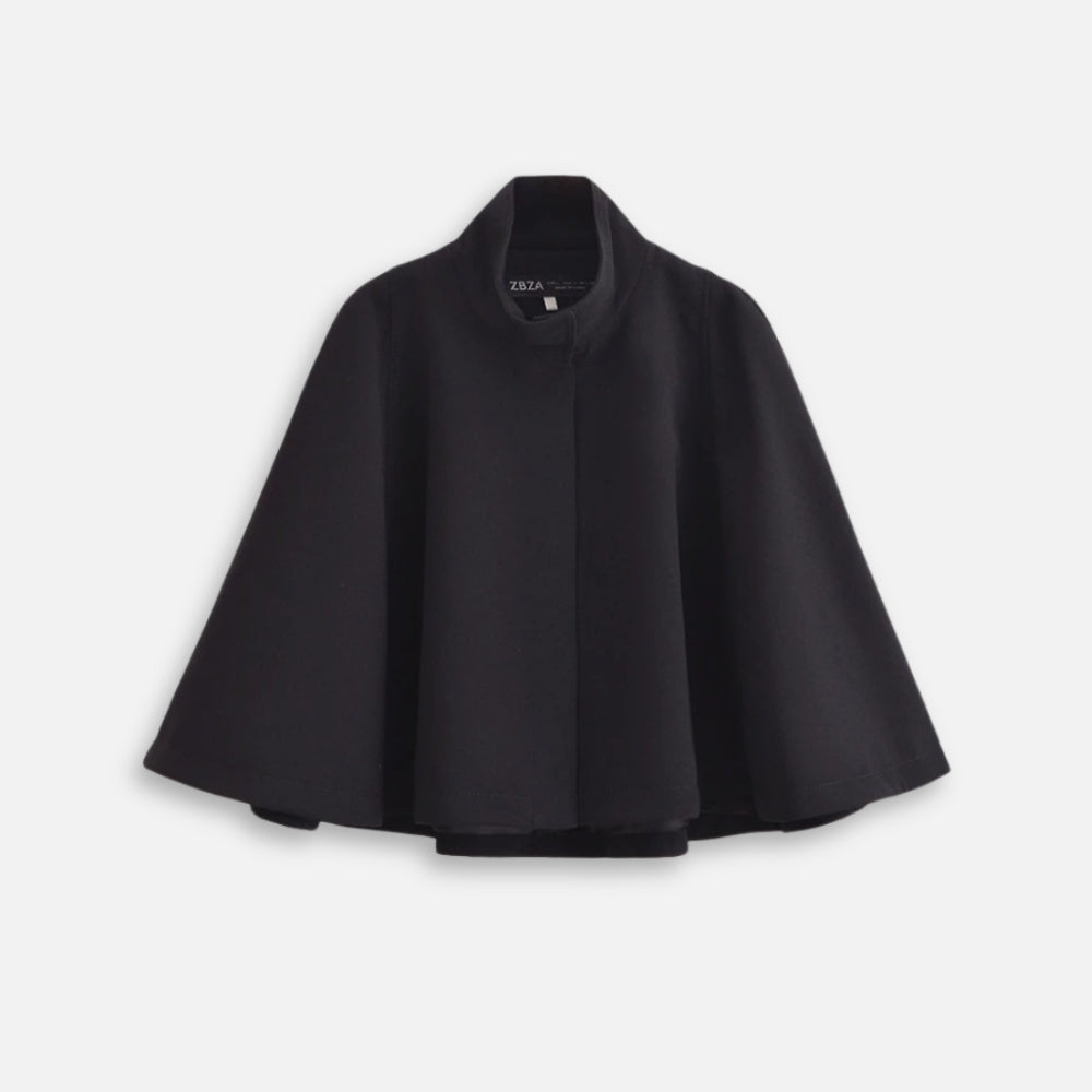 Pull Poncho Noir Femme
