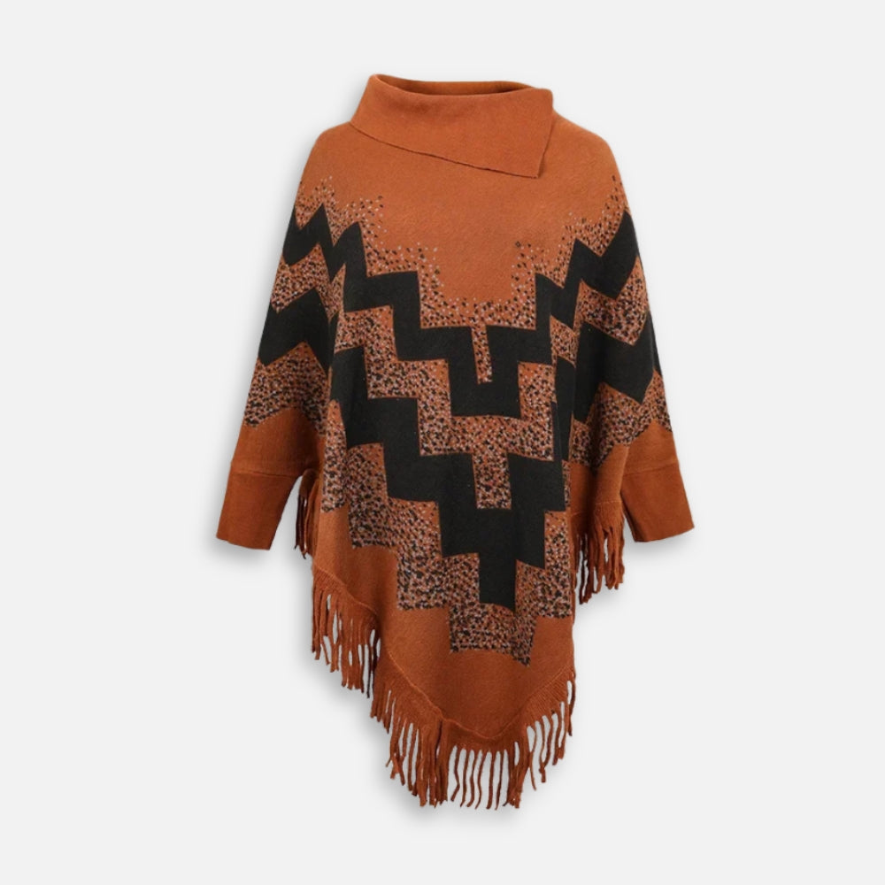 Pull Poncho à Franges