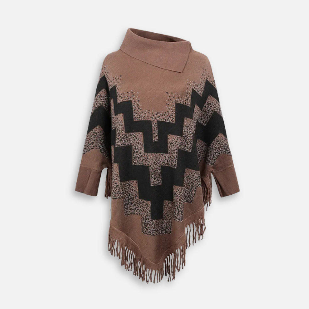Pull Poncho à Franges