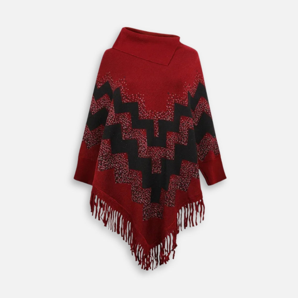 Pull Poncho à Franges