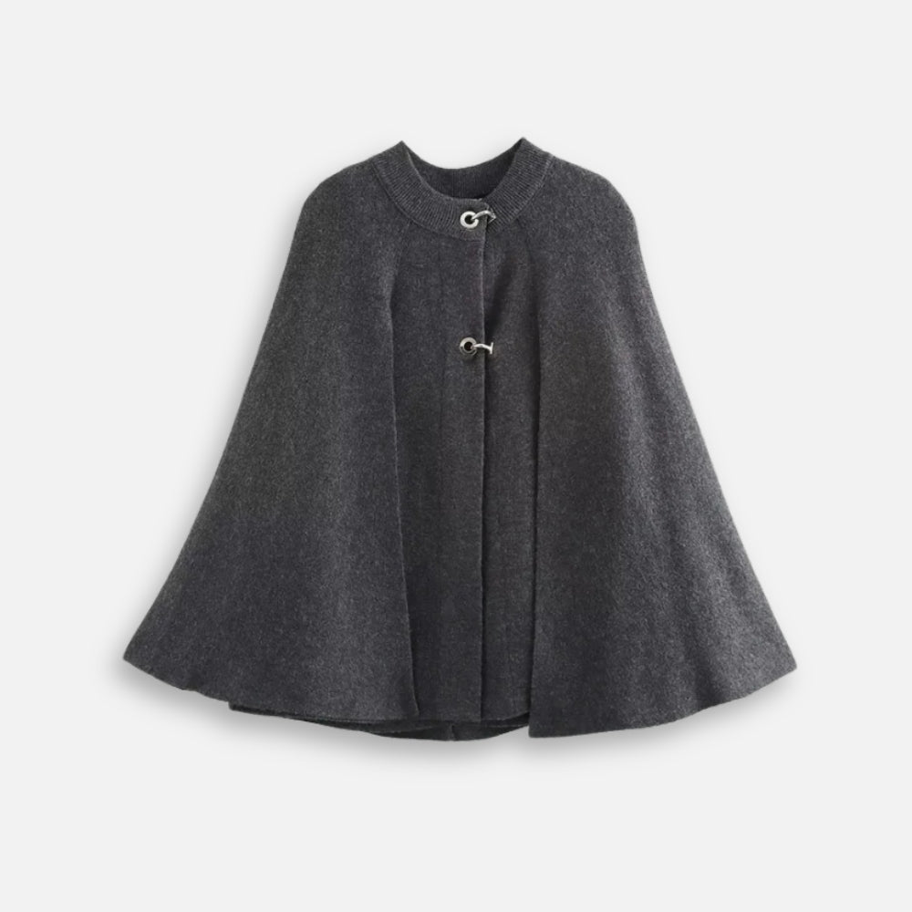 Poncho Femme Gris