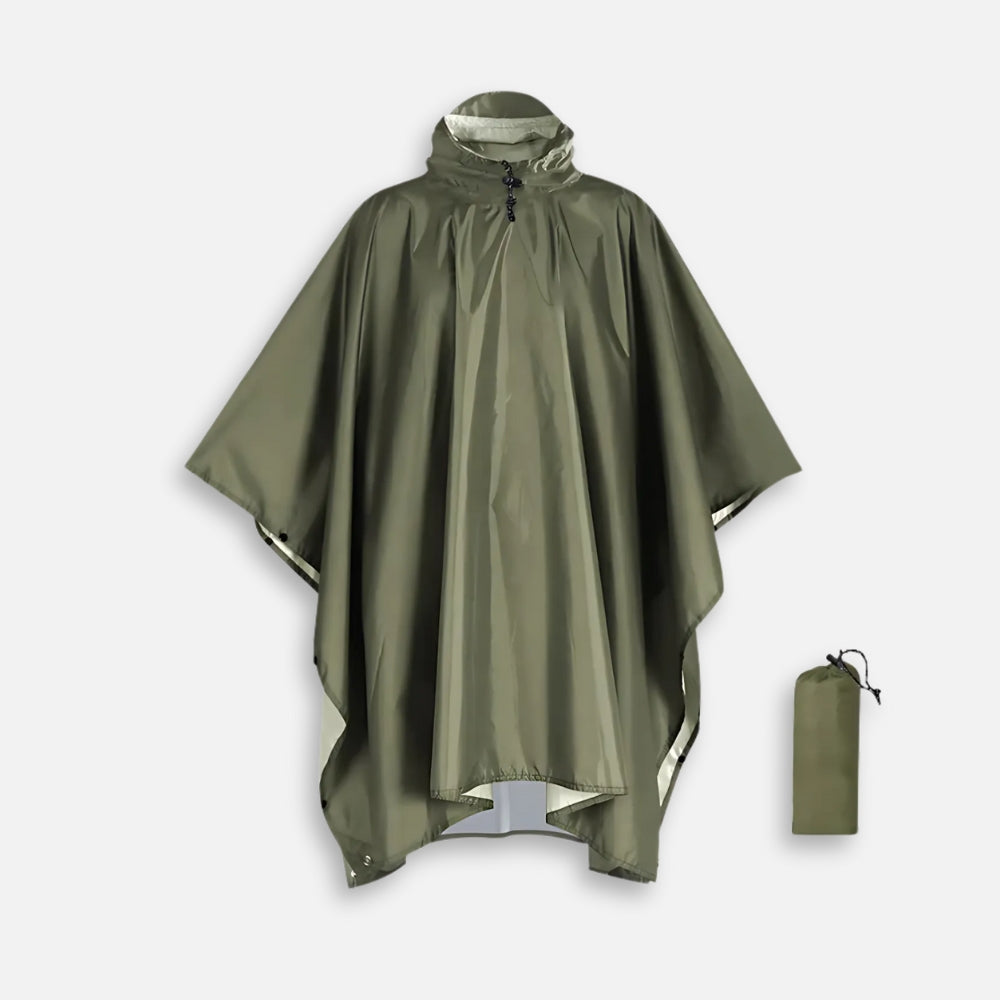 Poncho Kaki Imperméable Randonnée