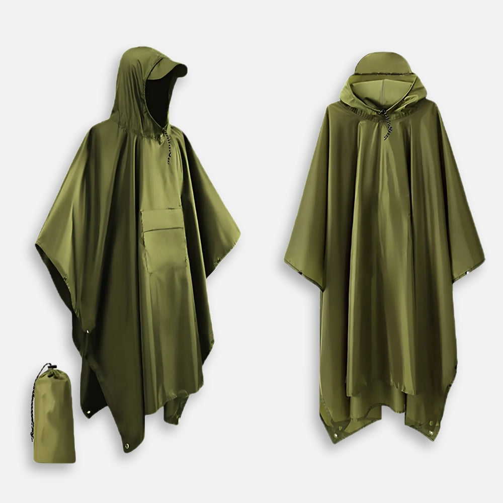 Poncho Kaki Imperméable Randonnée