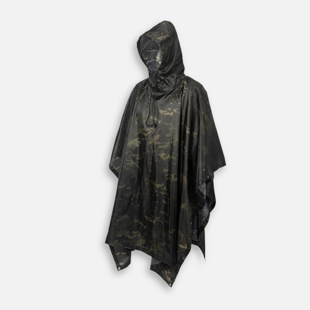 Poncho Camouflage Noir