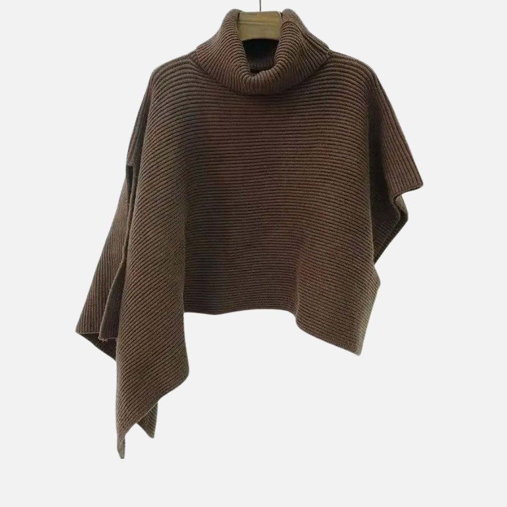 Pull Poncho Court Femme