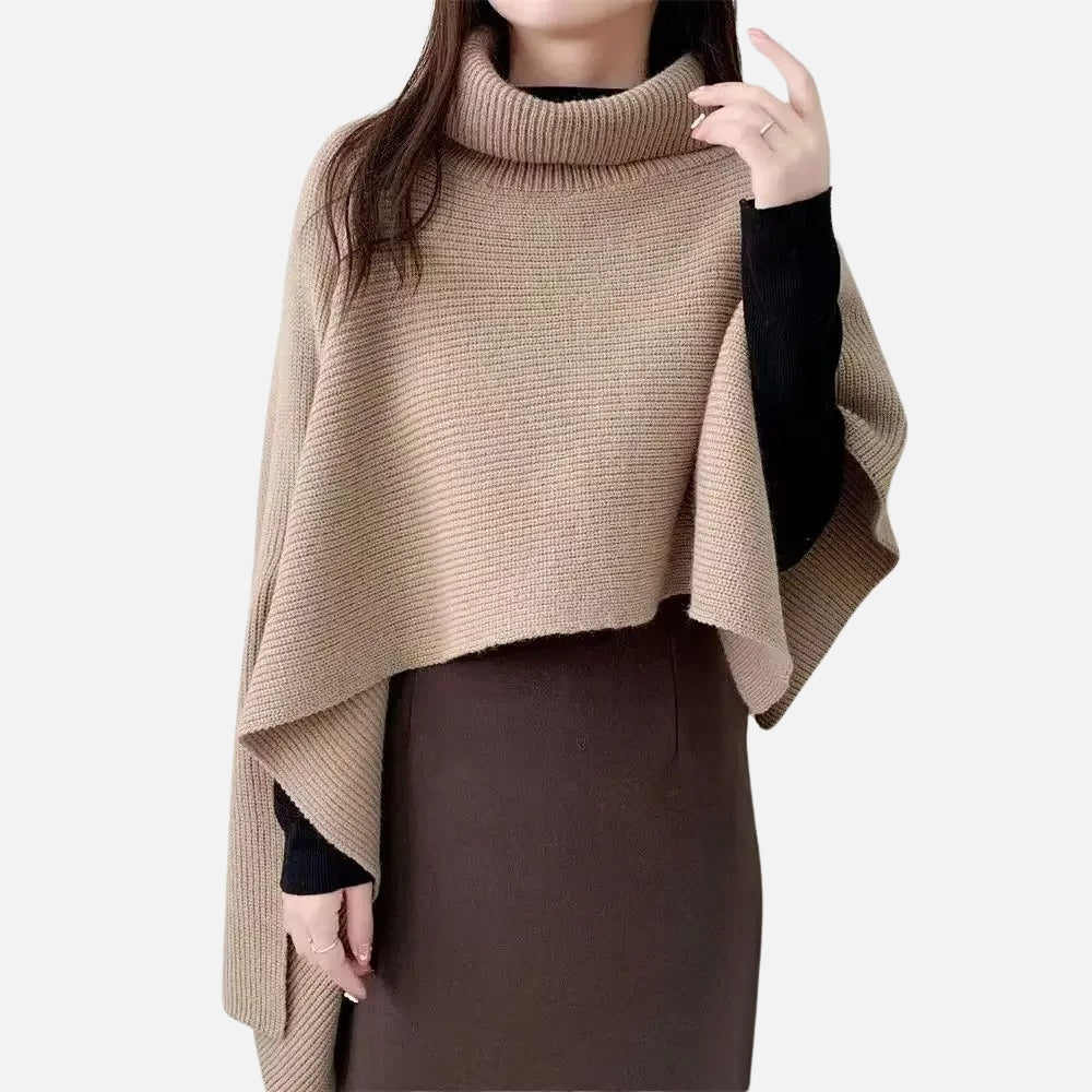 Pull Poncho Court Femme